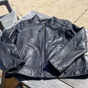 Harley-Davidson Black Leather Biker Jacket